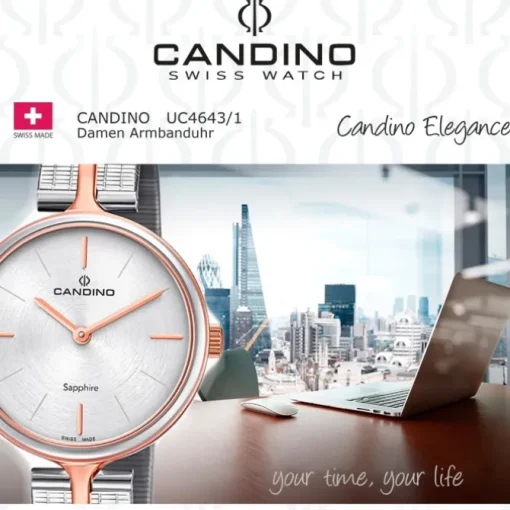 Candino Damen Armbanduhr Lady Elegance C4643/1 Quarz Edelstahl silber UC4643/1