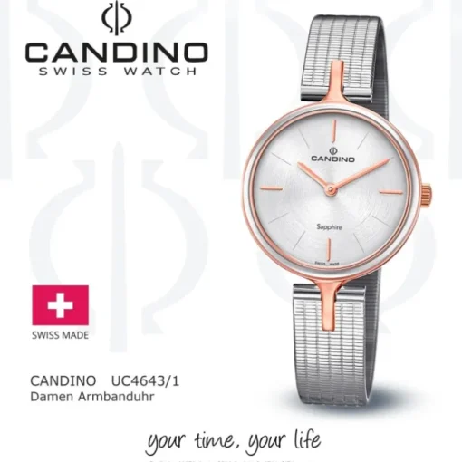 Candino Damen Armbanduhr Lady Elegance C4643/1 Quarz Edelstahl silber UC4643/1