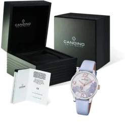 Candino Damen Armbanduhr Elegance C4720/3 Analog Leder lila flieder UC4720/3