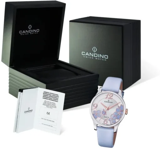 Candino Damen Armbanduhr Elegance C4720/3 Analog Leder lila flieder UC4720/3