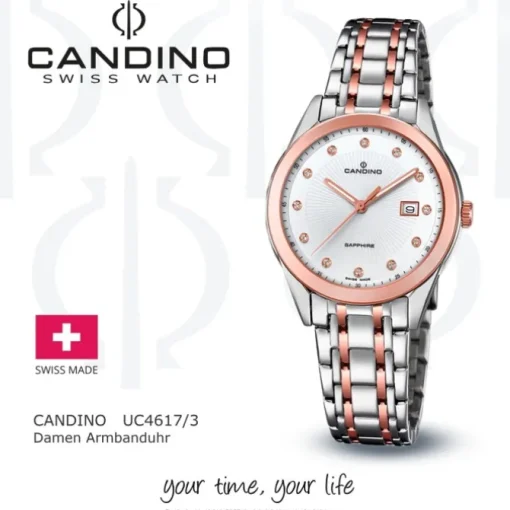 Candino Damen-Armbanduhr Edelstahl silber braun C4617/3 Quarz Klassisch UC4617/3