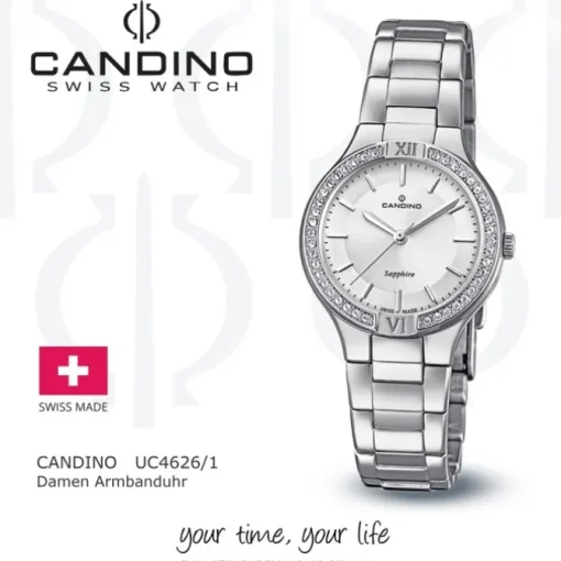 Candino Damen-Armbanduhr Edelstahl silber C4626/1 Quarzuhr UC4626/1