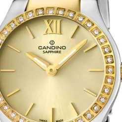 Candino Damen-Armbanduhr Timeless analog Quarz Edelstahl Gelbgold PVD UC4538/2