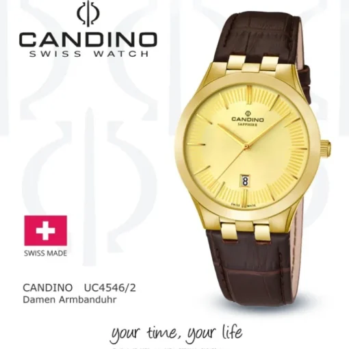 Candino Damen-Armbanduhr Timeless analog Quarz Leder UC4546/2