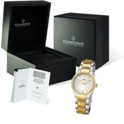 Candino Damen-Armbanduhr Timeless analog Quarz Edelstahl Gelbgold PVD UC4538/1
