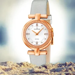 CANDINO Damen-Uhr - Elegance Flair - Analog - Quarz - Leder/Textil - UC4562/1