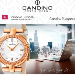CANDINO Damen-Uhr - Elegance Flair - Analog - Quarz - Leder/Textil - UC4562/1