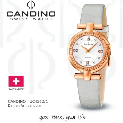 CANDINO Damen-Uhr - Elegance Flair - Analog - Quarz - Leder/Textil - UC4562/1