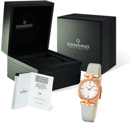 CANDINO Damen-Uhr - Elegance Flair - Analog - Quarz - Leder/Textil - UC4562/1