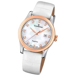 Candino Damenuhr Classic C4737/1 Armbanduhr Edelstahl weiß UC4737/1