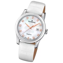 Candino Damenuhr Classic C4736/1 Armbanduhr Edelstahl weiß UC4736/1