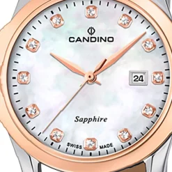 Candino Damenuhr Classic C4737/1 Armbanduhr Edelstahl weiß UC4737/1