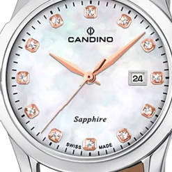 Candino Damenuhr Classic C4736/1 Armbanduhr Edelstahl weiß UC4736/1