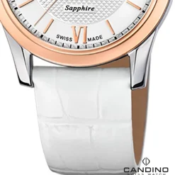 Candino Damenuhr Classic C4737/2 Armbanduhr Edelstahl weiß UC4737/2