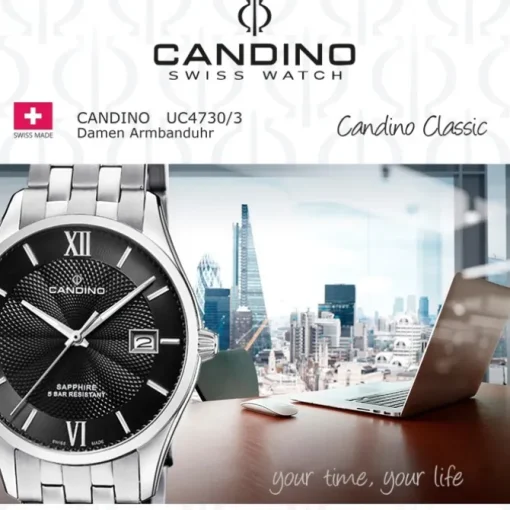 Candino Damenuhr Classic C4730/3 Armbanduhr Edelstahl silber UC4730/3