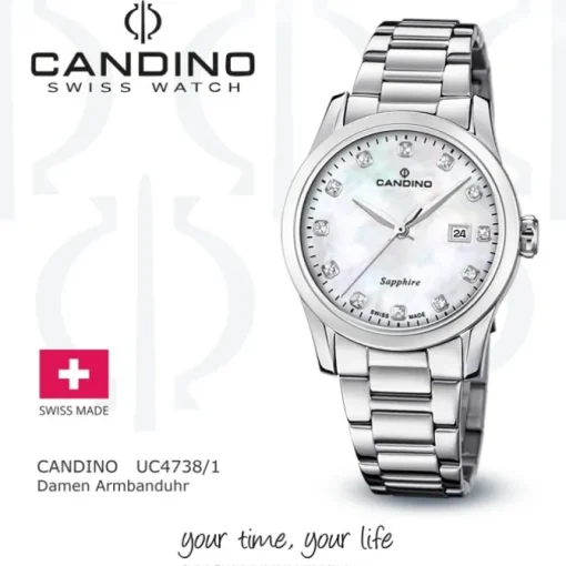 Candino Damenuhr Classic C4738/1 Armbanduhr Edelstahl silber UC4738/1
