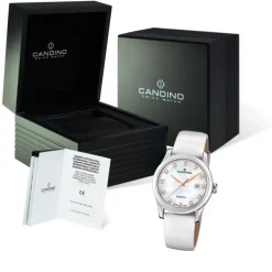 Candino Damenuhr Classic C4736/1 Armbanduhr Edelstahl weiß UC4736/1