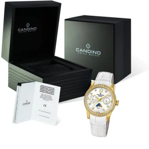 Candino Damenuhr Classic C4685/1 Armbanduhr Edelstahl weiß UC4685/1