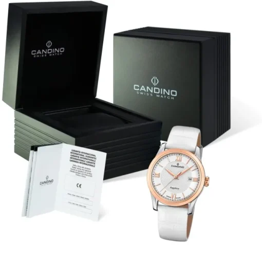 Candino Damenuhr Classic C4737/2 Armbanduhr Edelstahl weiß UC4737/2