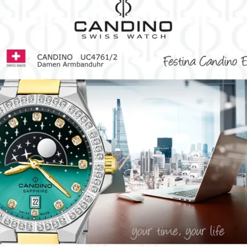 Candino Damenuhr Edelstahl silber gold Candino Elegance Armbanduhr UC4761/2