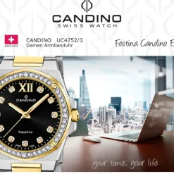 Candino Damenuhr Edelstahl silber gold Candino Elegance Armbanduhr UC4752/3