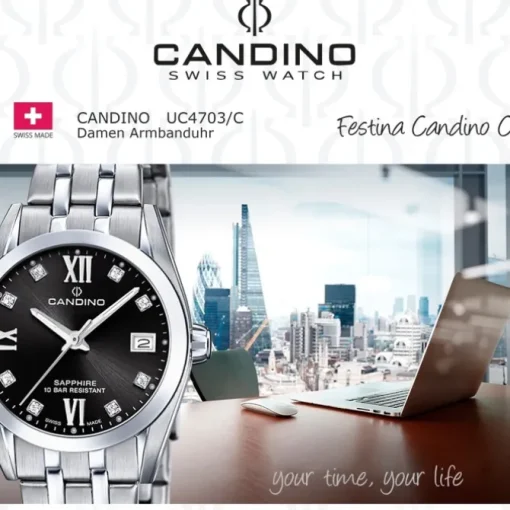 Candino Damenuhr Edelstahl silber Candino Classic Armbanduhr UC4703/C