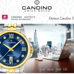 Candino Damenuhr Edelstahl silber gold Candino Elegance Armbanduhr UC4767/3