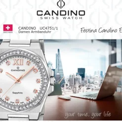 Candino Damenuhr Edelstahl silber Candino Elegance Armbanduhr UC4751/1