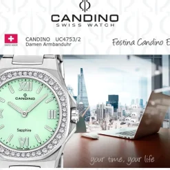 Candino Damenuhr Edelstahl silber Candino Elegance Armbanduhr UC4753/2