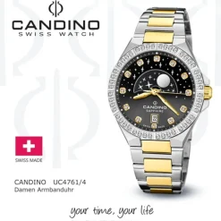 Candino Damenuhr Edelstahl silber gold Candino Elegance Armbanduhr UC4761/4