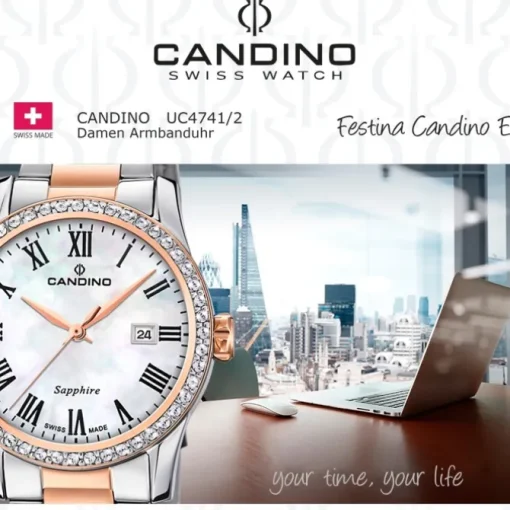 Candino Damenuhr Edelstahl roségold silber Candino Elegance Armbanduhr UC4741/2