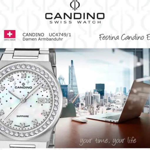 Candino Damenuhr Edelstahl silber Candino Elegance Armbanduhr UC4749/1