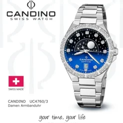 Candino Damenuhr Edelstahl silber Candino Elegance Armbanduhr UC4760/3