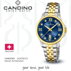 Candino Damenuhr Edelstahl silber gold Candino Elegance Armbanduhr UC4767/3