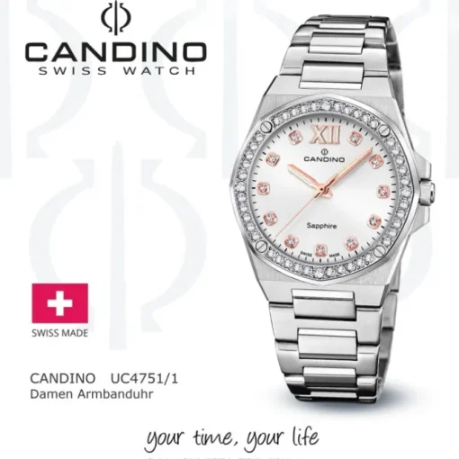Candino Damenuhr Edelstahl silber Candino Elegance Armbanduhr UC4751/1