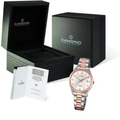 Candino Damen-Uhr Edelstahl silber roségold C4610/1 Quarz Klassisch UC4610/1