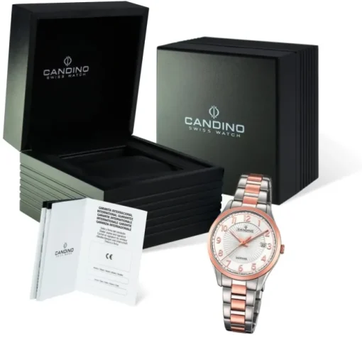 Candino Damen-Uhr Edelstahl silber roségold C4610/1 Quarz Klassisch UC4610/1