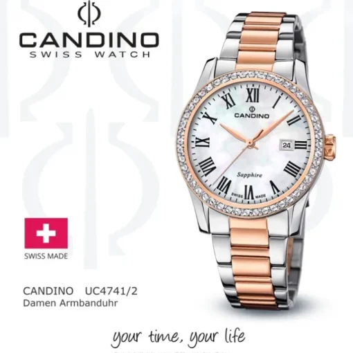 Candino Damenuhr Edelstahl roségold silber Candino Elegance Armbanduhr UC4741/2