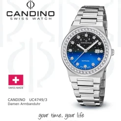Candino Damenuhr Edelstahl silber Candino Elegance Armbanduhr UC4749/3