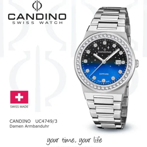 Candino Damenuhr Edelstahl silber Candino Elegance Armbanduhr UC4749/3