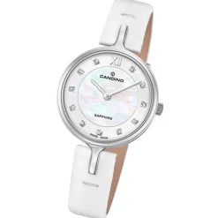 Candino Damenuhr Leder weiß Candino Elegance Armbanduhr UC4648/3
