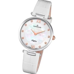 Candino Damenuhr Leder weiß Candino Elegance Armbanduhr UC4669/3