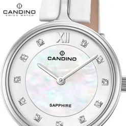 Candino Damenuhr Leder weiß Candino Elegance Armbanduhr UC4648/3