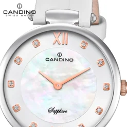 Candino Damenuhr Leder weiß Candino Elegance Armbanduhr UC4669/3
