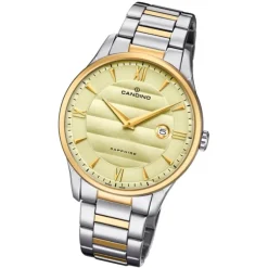 Candino Herren Armbanduhr Classic C4639/2 Edelstahl Quarz silber gold UC4639/2