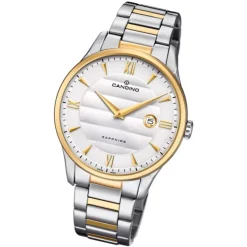 Candino Herren Armbanduhr Classic C4639/1 Edelstahl Quarz silber gold UC4639/1