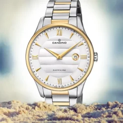 Candino Herren Armbanduhr Classic C4639/1 Edelstahl Quarz silber gold UC4639/1