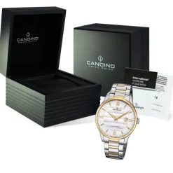 Candino Herren Armbanduhr Classic C4639/1 Edelstahl Quarz silber gold UC4639/1