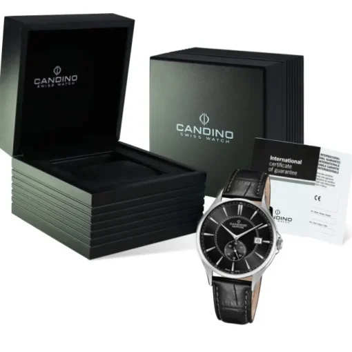 Candino Herren Armbanduhr Classic Timeless C4634/4 Quarz Leder schwarz UC4634/4