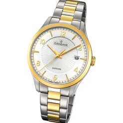 Candino Herren-Armbanduhr Edelstahl silber gold C4631/1 Quarz Klassisch UC4631/1